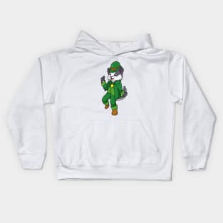 Badger Leprechaun - St Patricks Badger Kids Hoodie